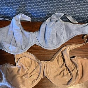 Cacique Gray and Tan Bras